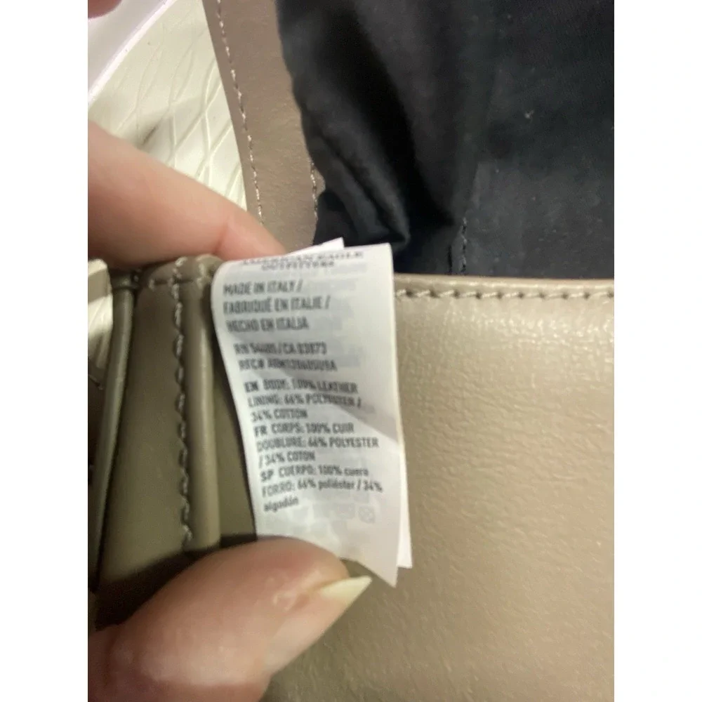 American Eagle Women's‎ Taupe Leather Crossbody Bag. Adjustable Strap 8.5